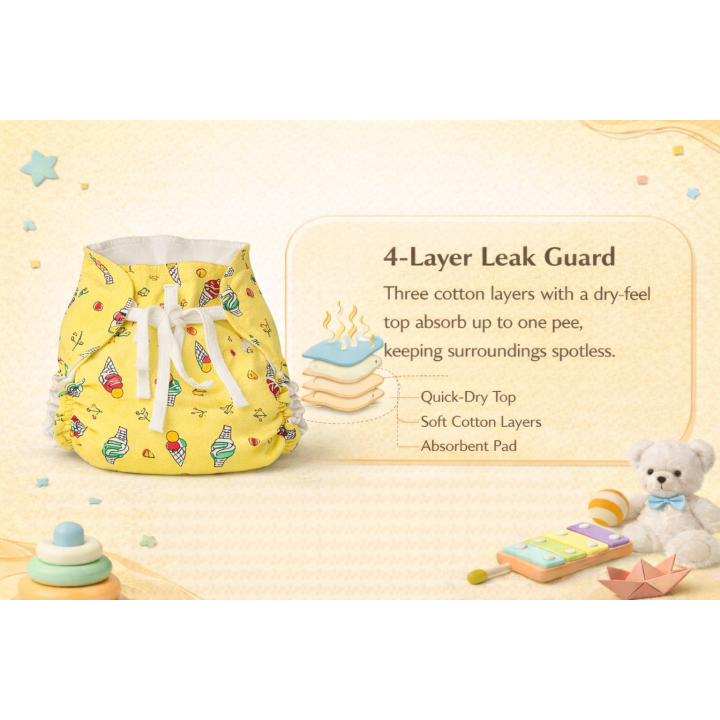 Reusable Cotton Langot for Newborn (0–3 Months, Up to 5kg)