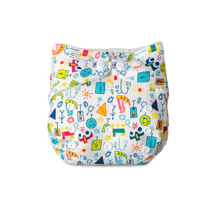 Reusable Baby Cloth Diaper with Cotton Pad – Soft & Quick Absorb