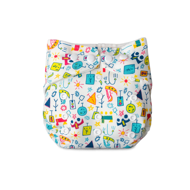 Reusable Baby Cloth Diaper with Cotton Pad – Soft & Quick Absorb