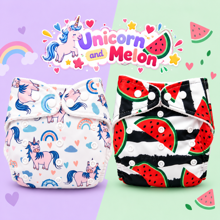 Reusable Baby Cloth Diaper with Cotton Pad – Soft & Quick Absorb