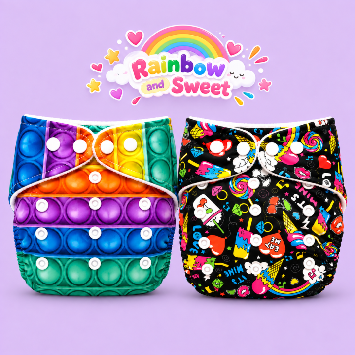 Reusable Baby Cloth Diaper with Cotton Pad – Soft & Quick Absorb